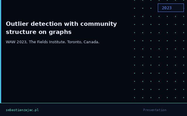 Outlier detection with community structure on graphs
