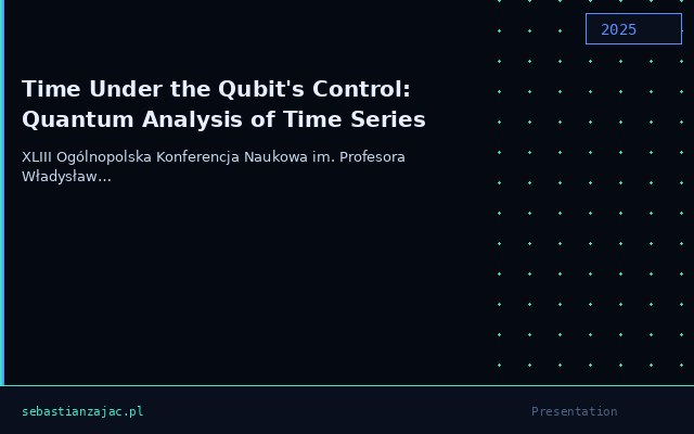 Time Under the Qubit's Control: Quantum Analysis of Time Series