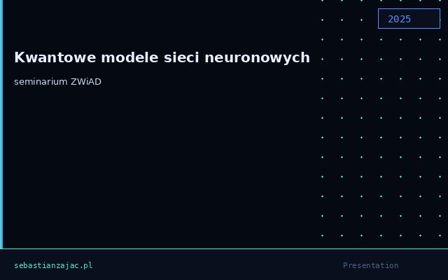 Kwantowe modele sieci neuronowych