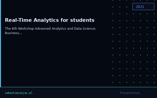 Real-Time Analytics for students