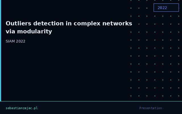 Outliers detection in complex networks via modularity